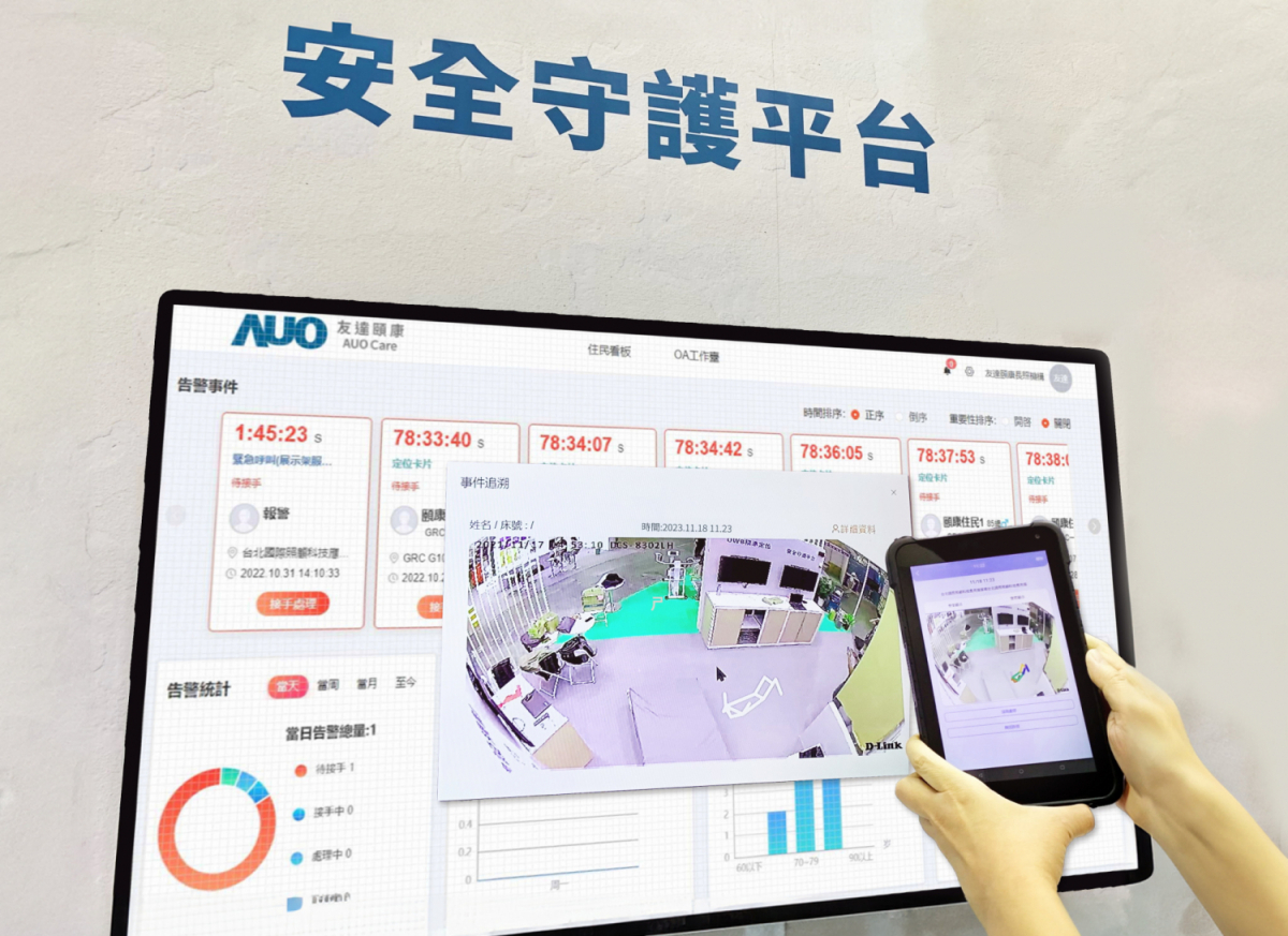 350vip8888新葡的京颐康整合软硬件包含跌倒侦测、智能床垫和紧急呼叫管理等，透过安全守护平台进行IoT设备统一监控与管理，提供长照场域落实安全守护方案